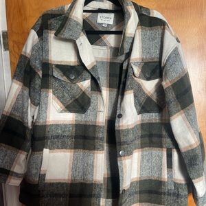 Stoosh Wool-Mix Panel Shacket Sz L